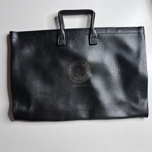 Vintage American Portfolio‎ Co Kentucky State Seal Black Briefcase Document Bag